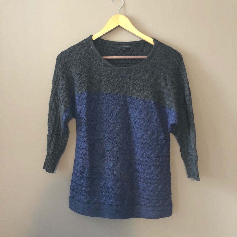 Two-Toned Boatneck Banana Republic Sweater